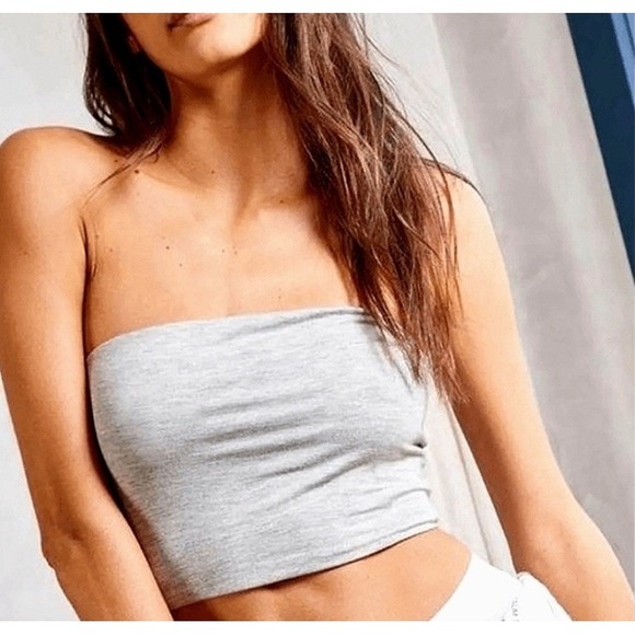 Free People Heather Grey Tube Top - Picture 1 of 3